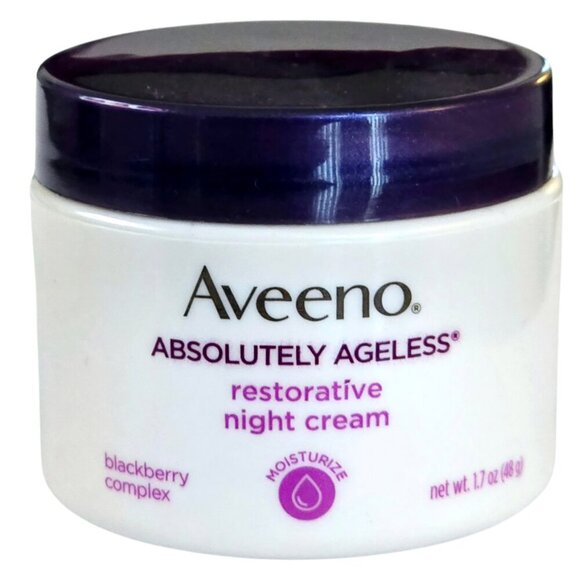 Aveeno Absolutely Ageless Restorative Facial Anti-Aging Night Cream 1.7 oz NEW - Picture 2 of 2